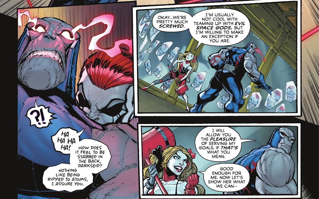 Harley Quinn and Darkseid in Are You Afraid of Darkseid #1 