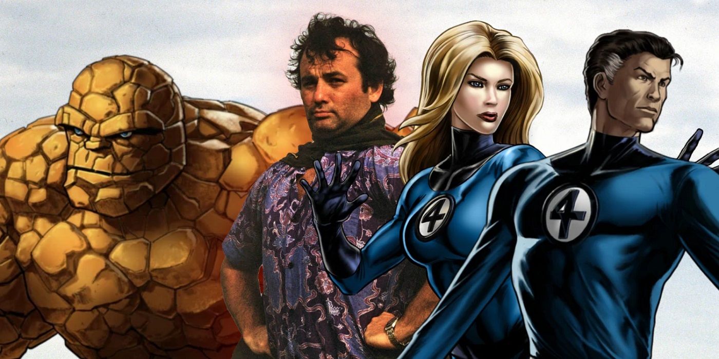 Bill Murray in the mid-70s alongside the Thing, Mister Fantastic and the Invisible Woman