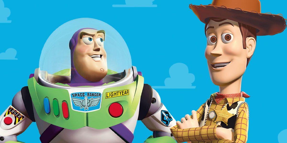 Buzz And Woody stand together