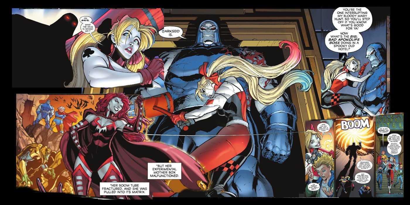 DC Halloween Harley Quinn and Darkseid meet the New God Bloody Mary?