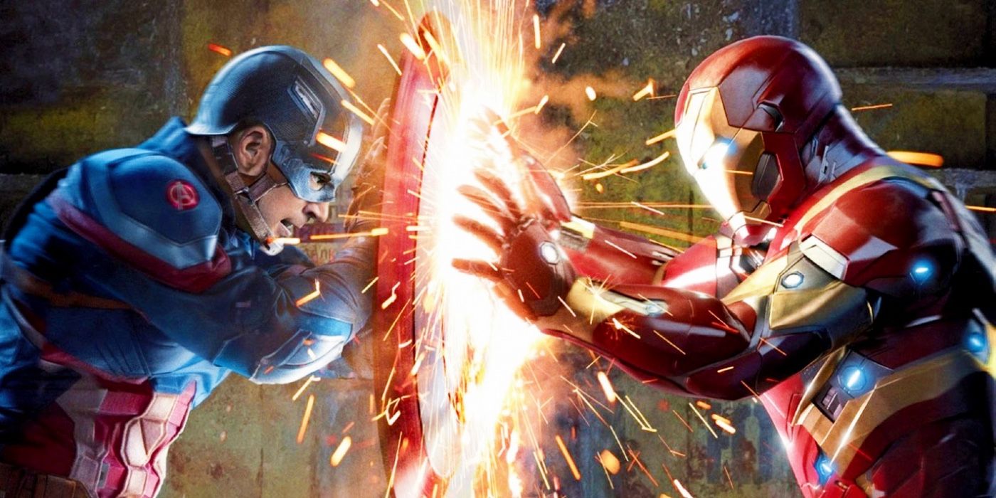 Captain America Civil War Iron Man Fight