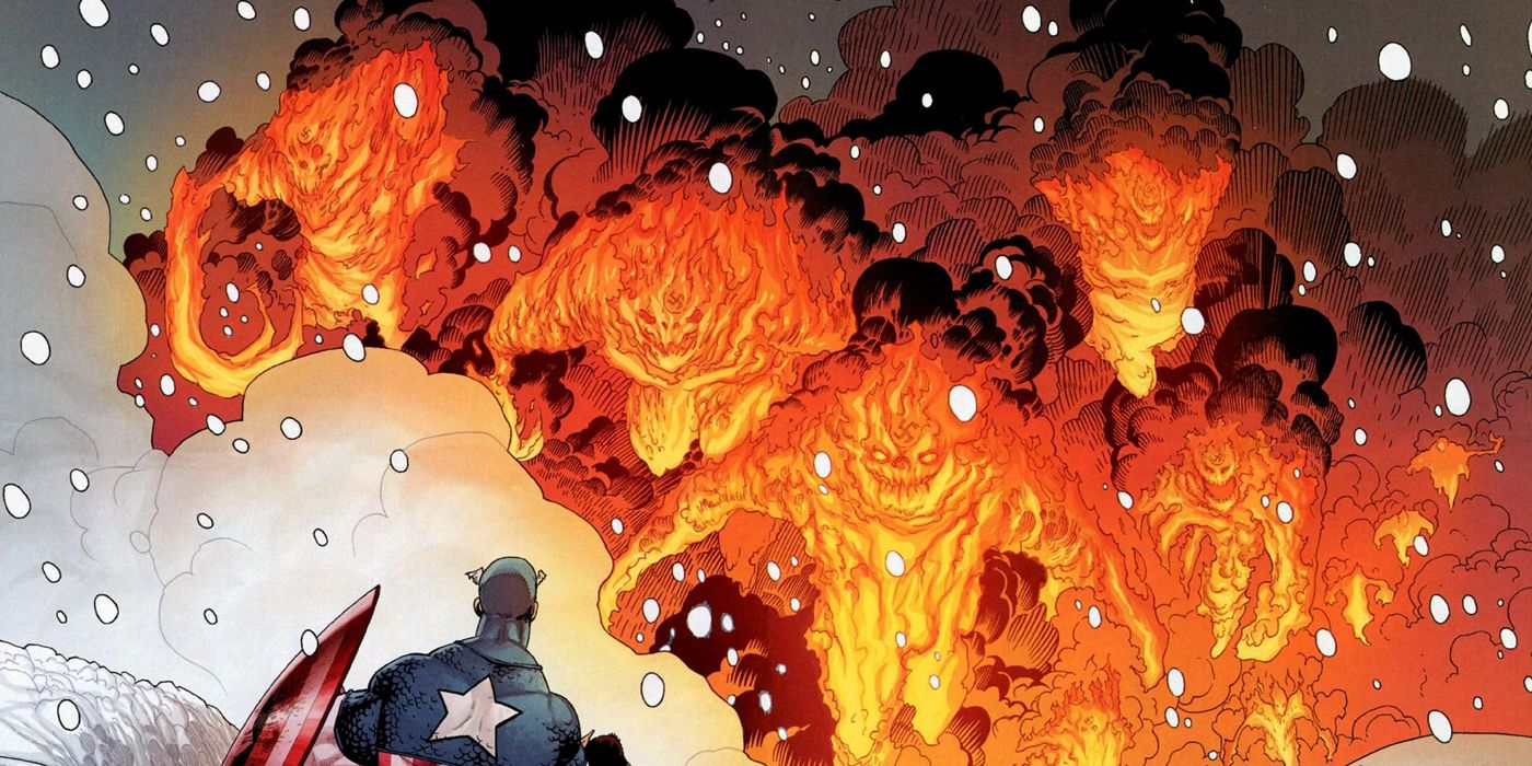 Captain America vs Baron Zemo's Inhuman Torches