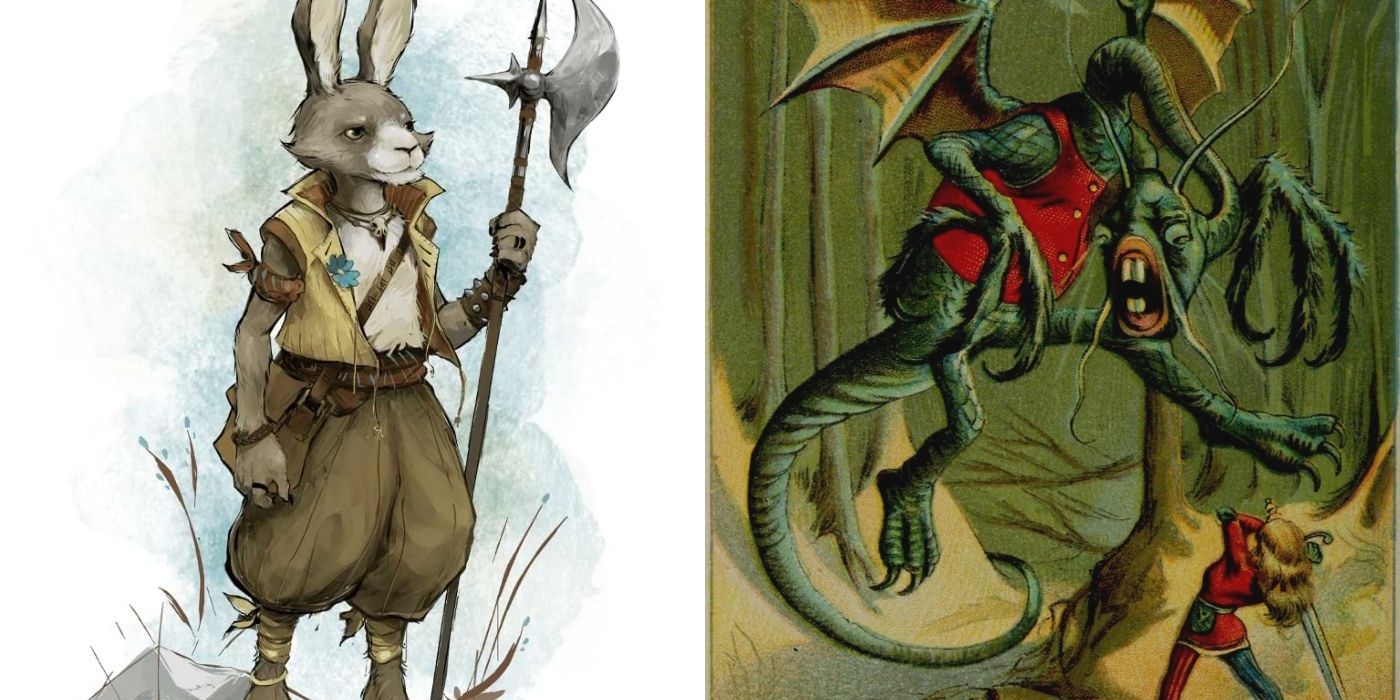 The Harengon Vs The Jabberwock in the latest Dungeons and Dragons advneture
