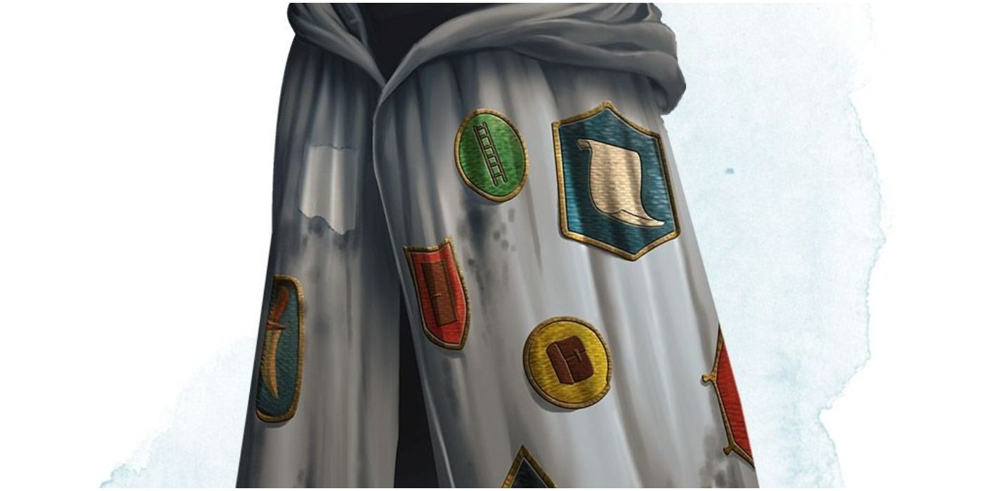 the dnd robe of useful items, covered in patches
