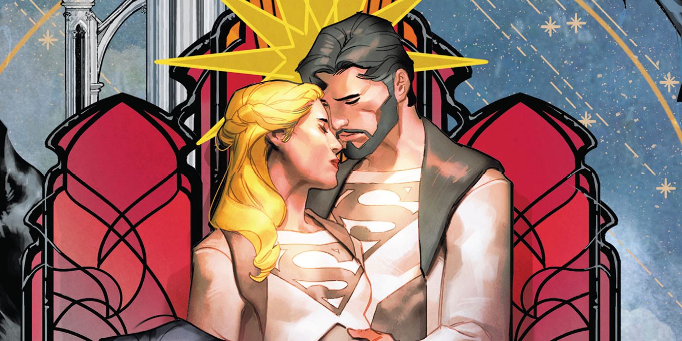 Jor-El and Lara are featured on the cover for Dark Knights of Steel.