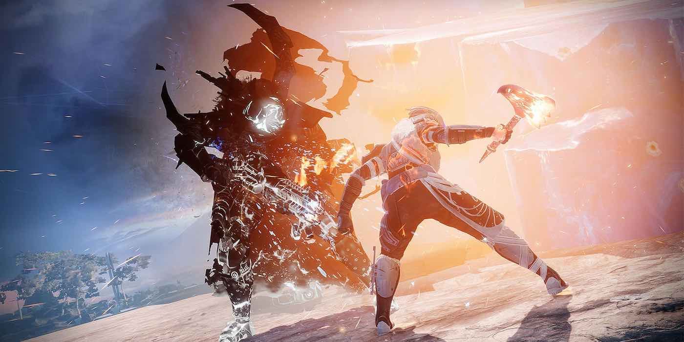 Destiny 2 Season of the Lost Guardian in combat with Taken.