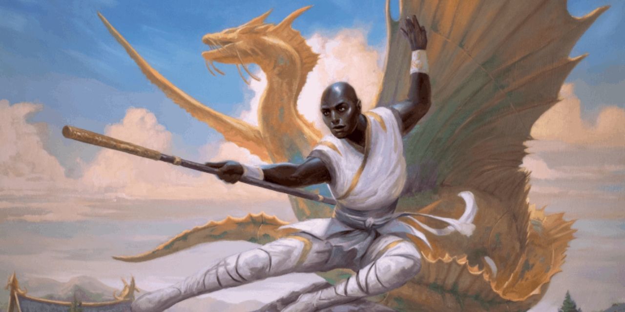 A Monk from D&amp;D as seen on Magic: The Gathering Adventures in the Forgotten Realms card Dragon's Disciple