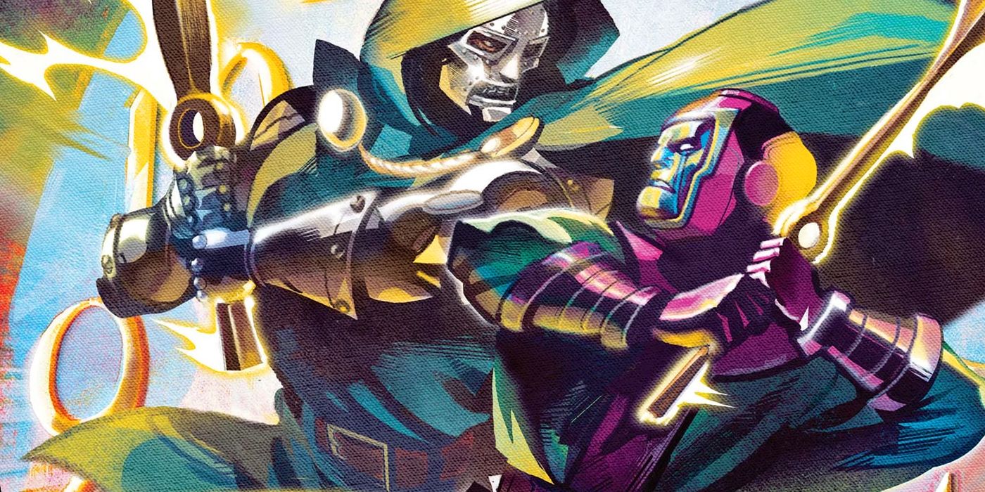 Doctor Doom vs Kang the Conqueror from Marvel Comics