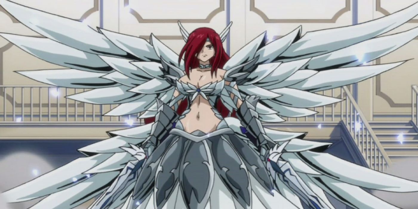 Erza Scarlet in an armor with wings