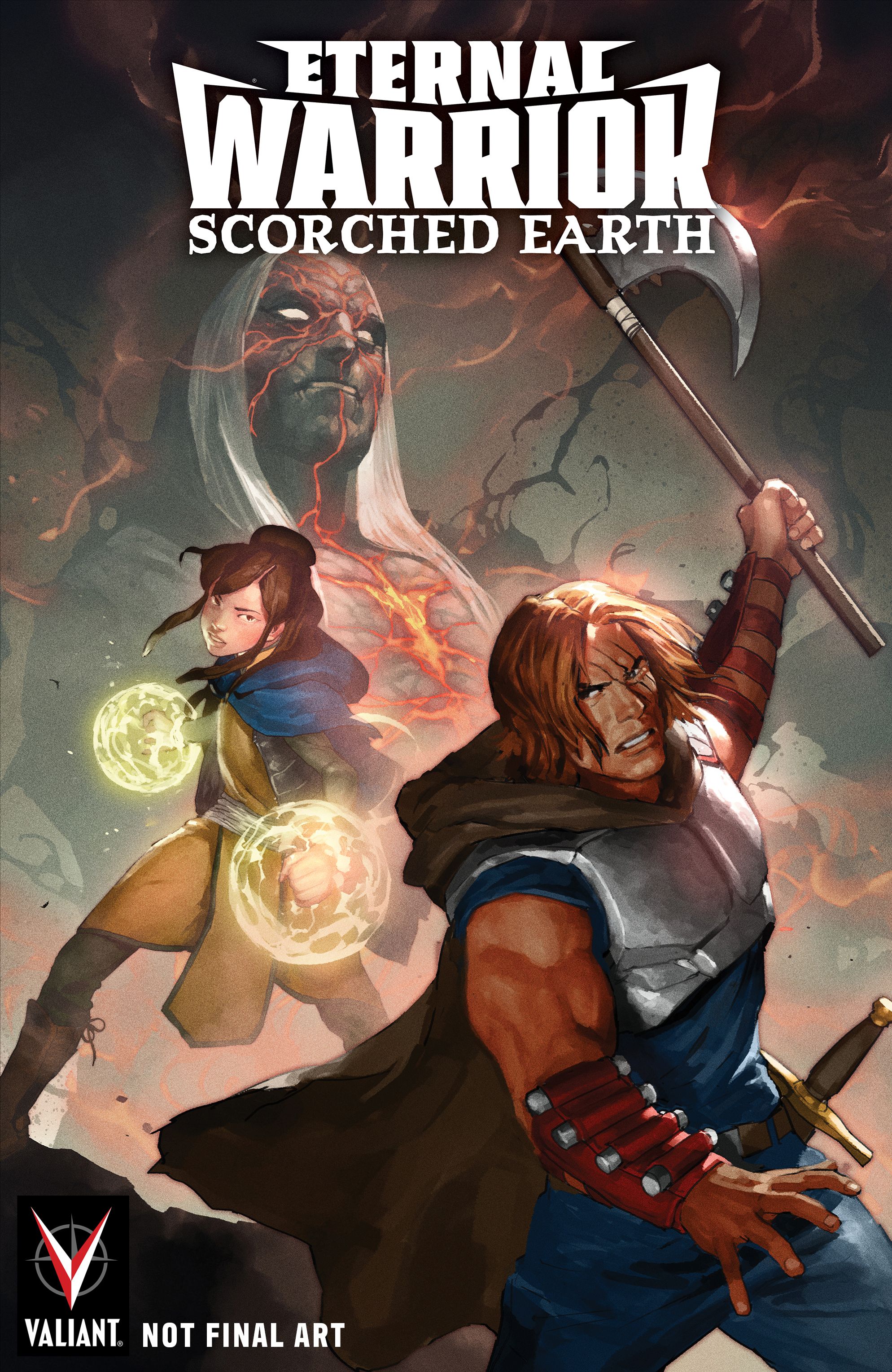 Eternal Warrior: Scorched Earth cover to Valiant Kickstarter graphic novel
