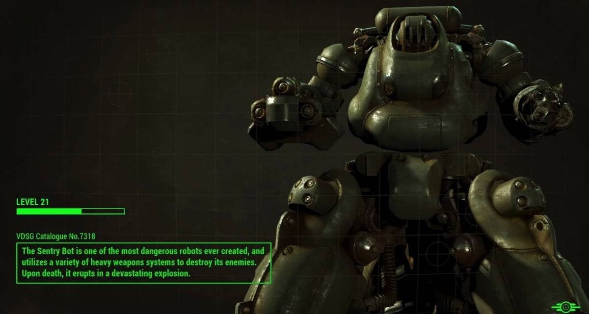 Fallout Sentry Bot with Level Screen