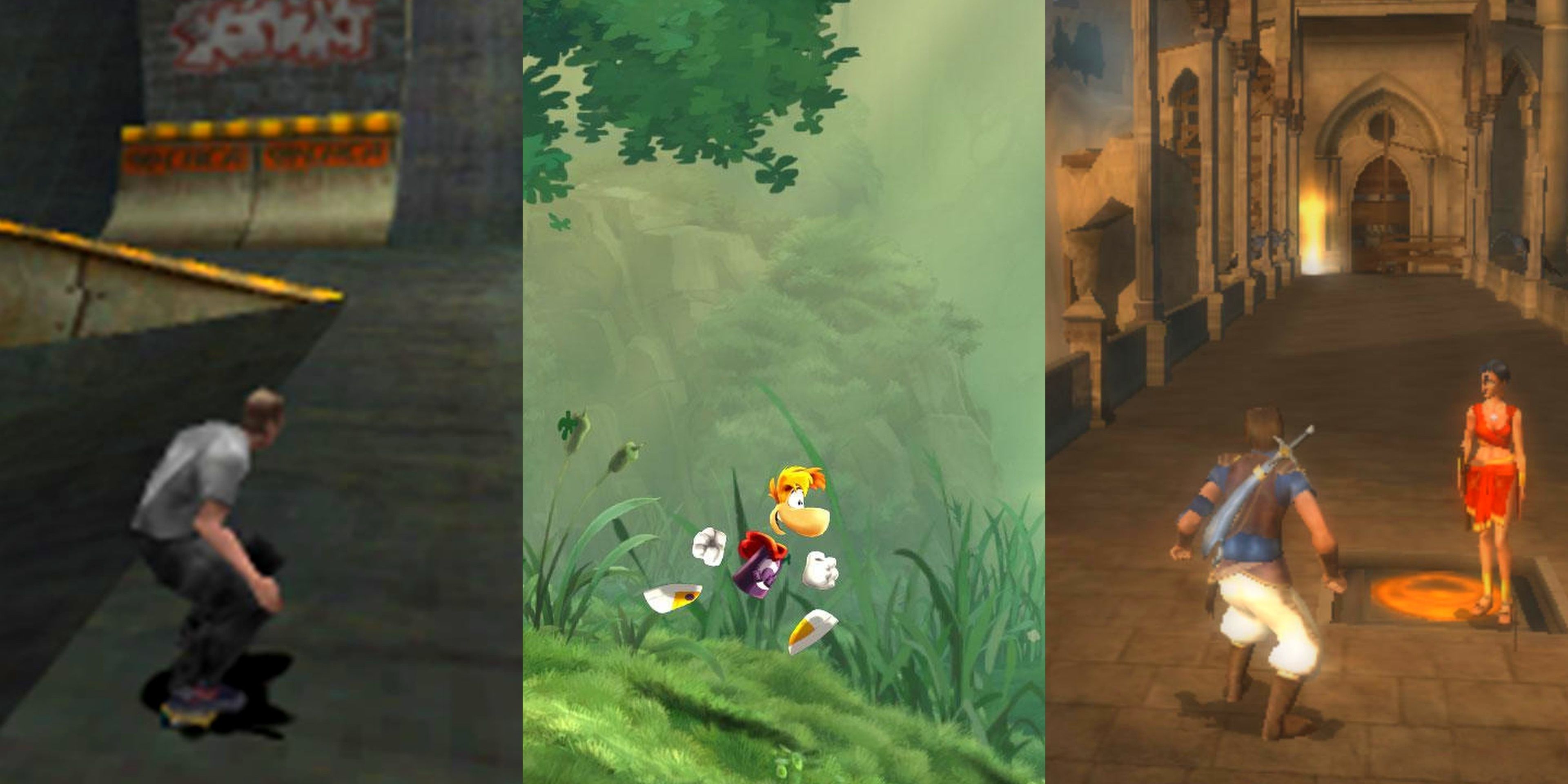 Tony Hawk's Pro Skater Rayman Legends Prince Of Persia Sands Of Time feature trio