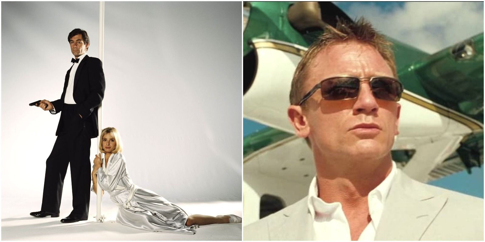 Dalton with his Bond girl, Kara, and Daniel Craig as Bond