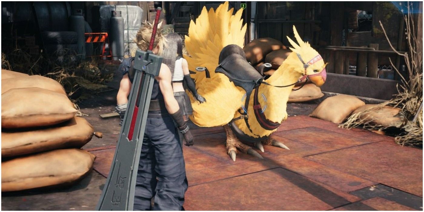 Final Fantasy VII Remake Cloud And A Chocobo