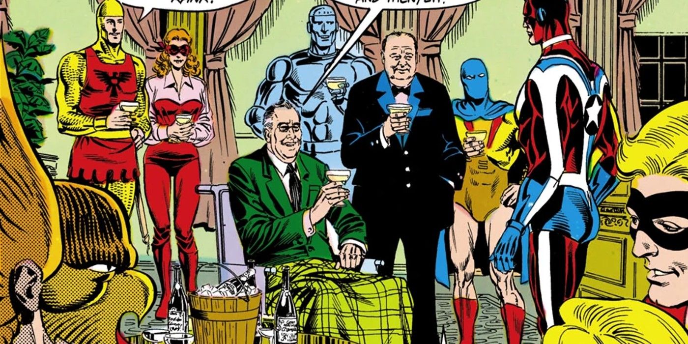 Franklin Roosevelt appearing in DC Comics' All-Star Squadron