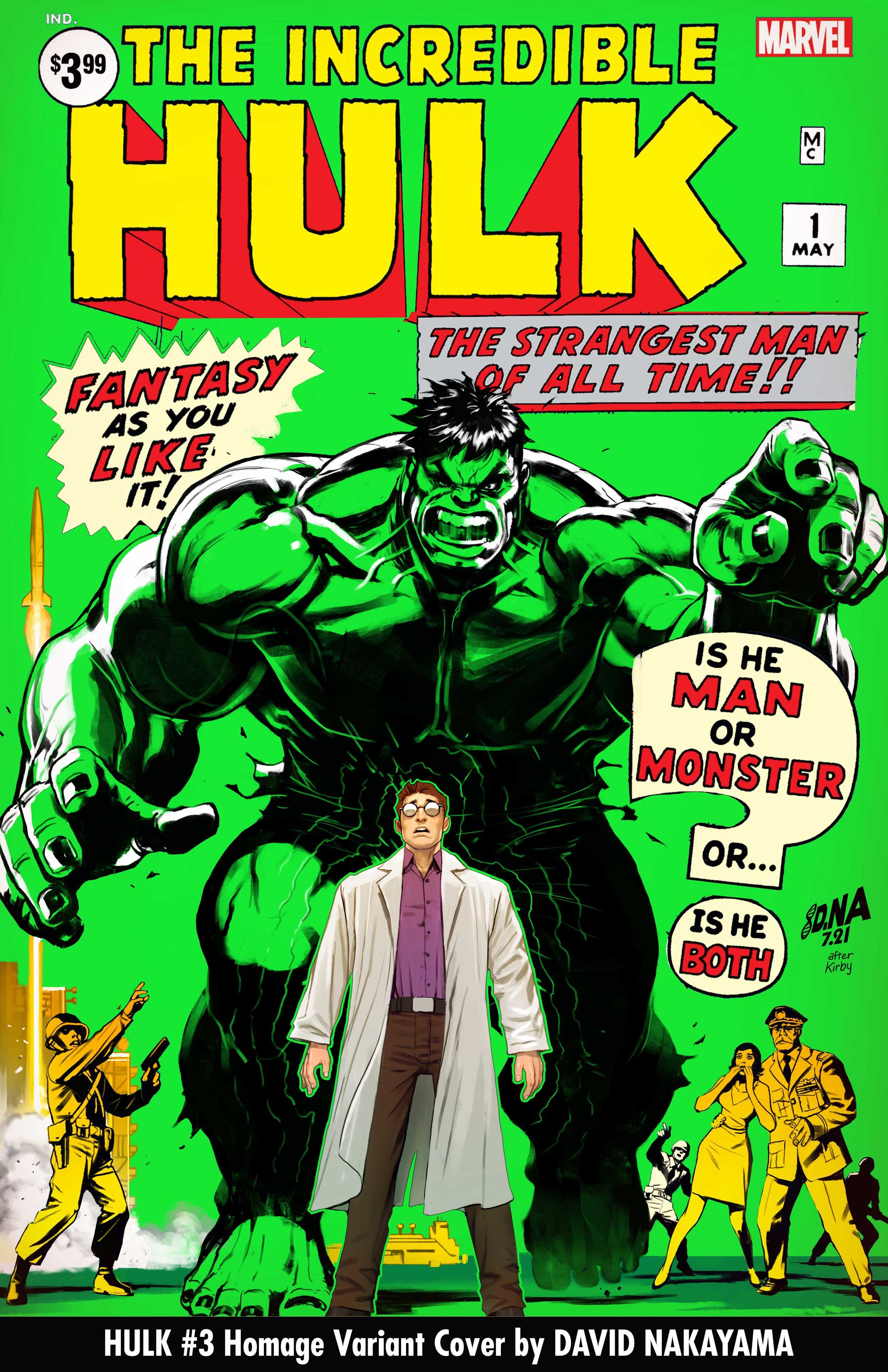 David Nakayama Homage Variant Cover for Hulk #3