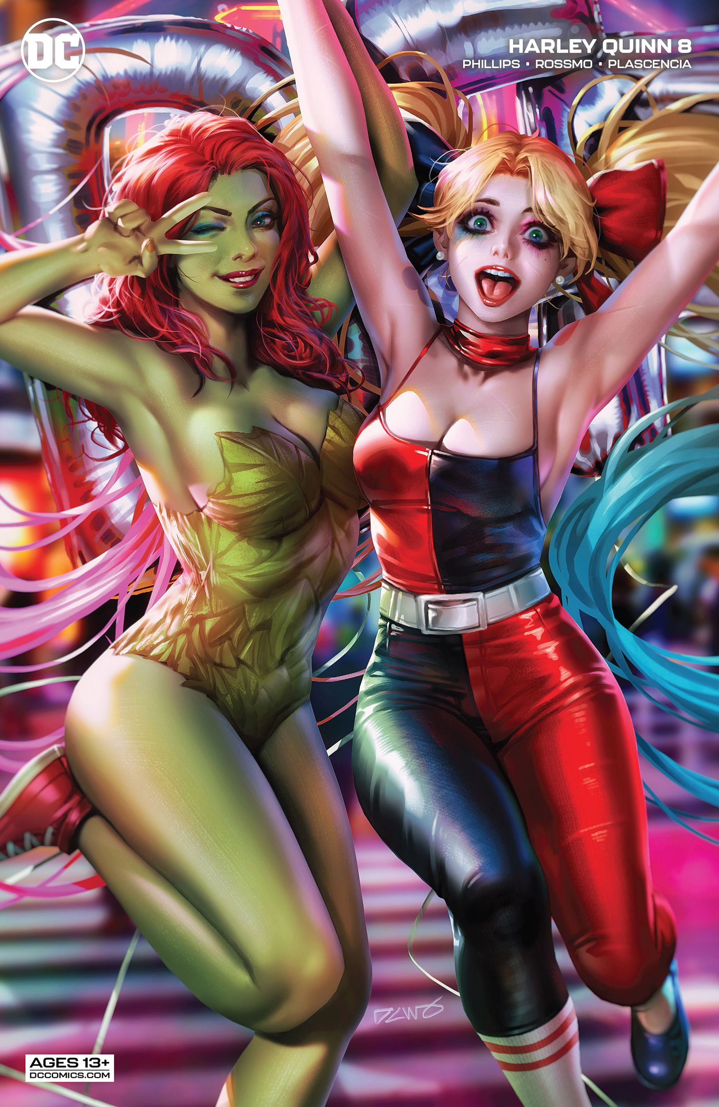 Harley Quinn and Poison Ivy grace a variant cover for Harley Quinn #8.