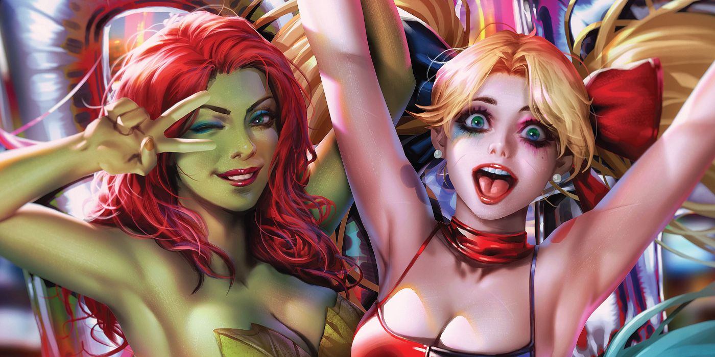Harley Quinn and Poison Ivy grace a variant cover for Harley Quinn #8.