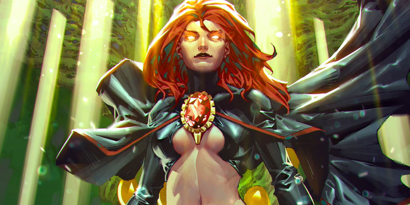 Madelyne Pryor on the cover of Hellions 18 by Kael Ngu
