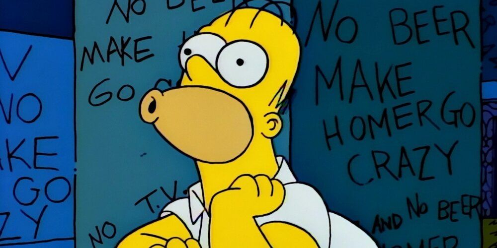 Homer imitates Jack Torrance from the Shining in Treehouse of Horror V