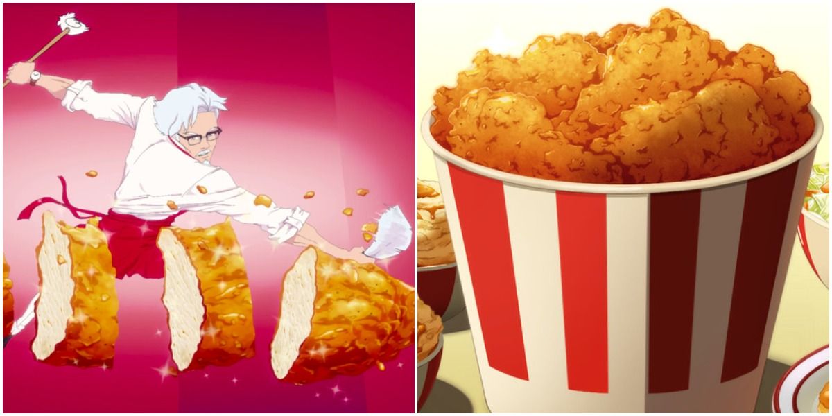 Colonel Sanders and KFC chicken from I Love You, Colonel Sanders!