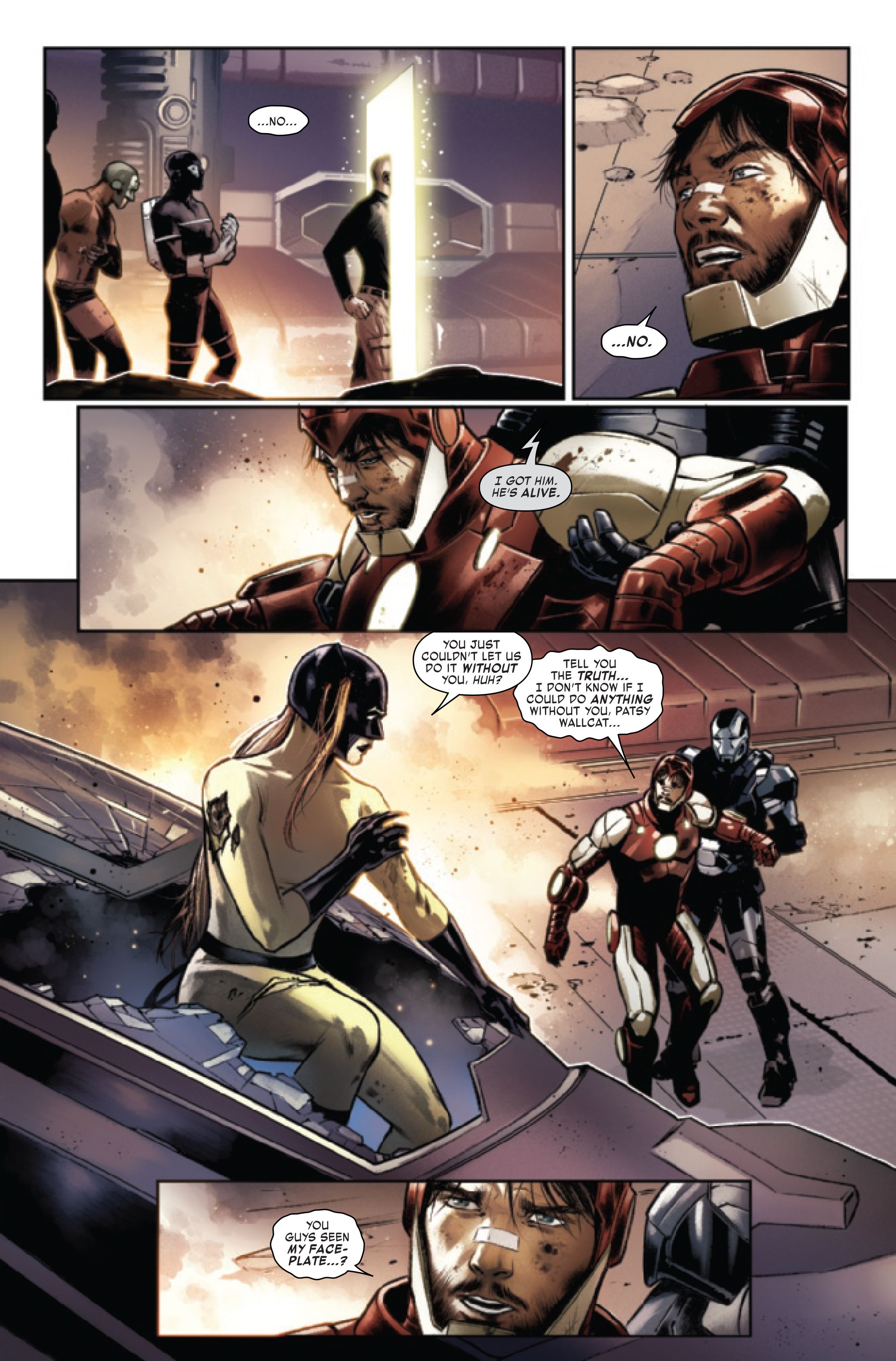 Page 3 of Iron Man #13, by Christopher Cantwell and Cafu.