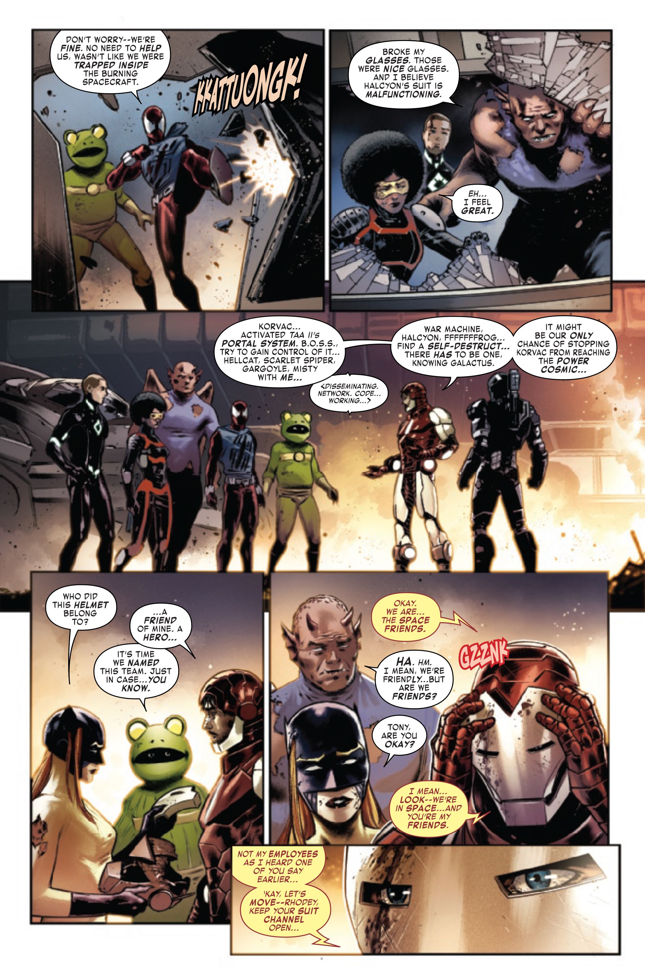 Page 4 of Iron Man #13, by Christopher Cantwell and Cafu.