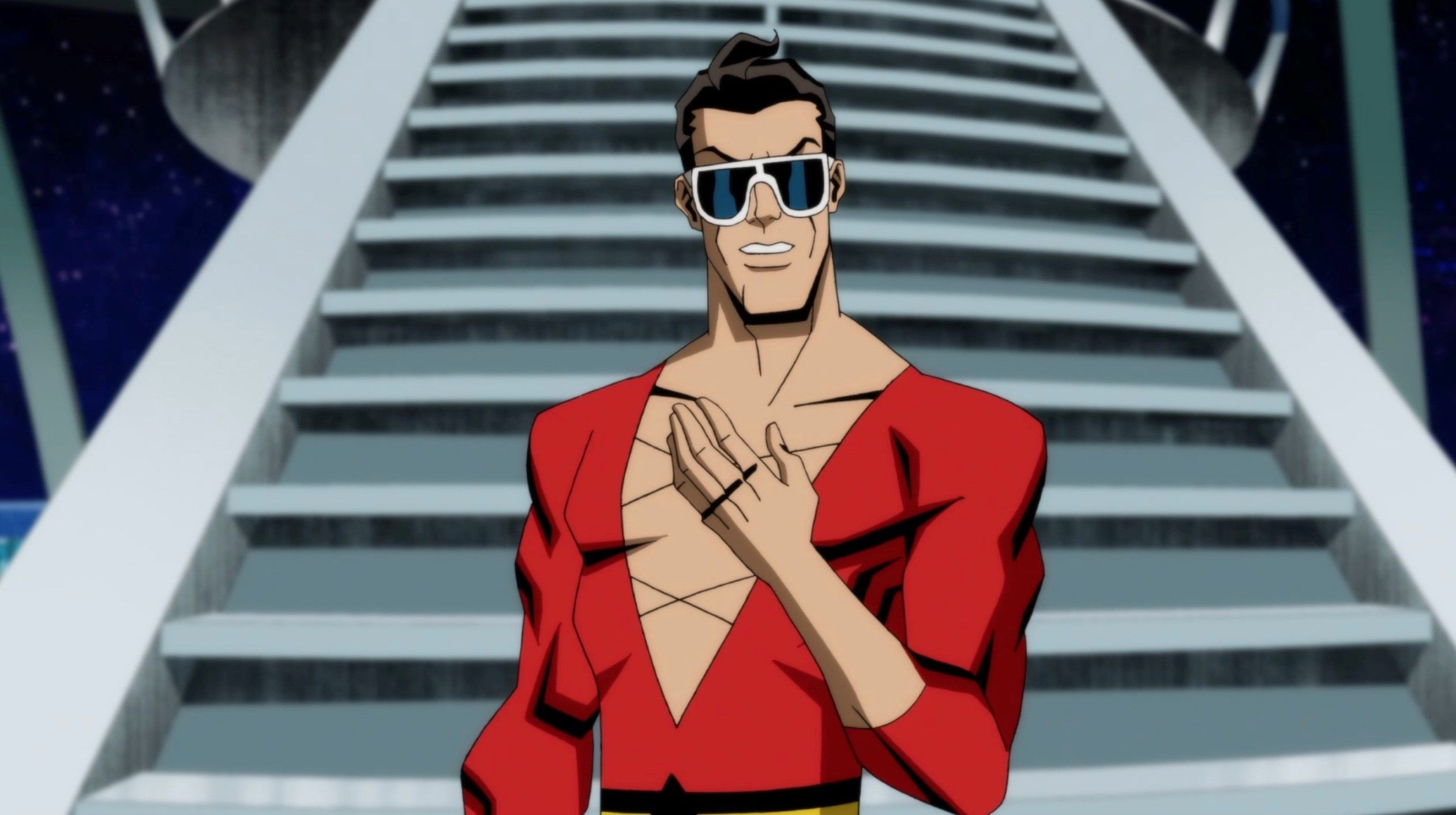 Injustice Stills Plastic Man, Mr. Terrific to the Animated Film