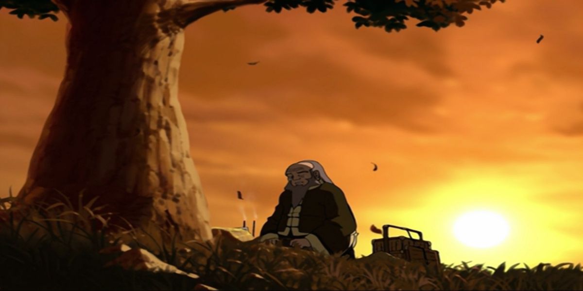 Iroh paying his respects to his son