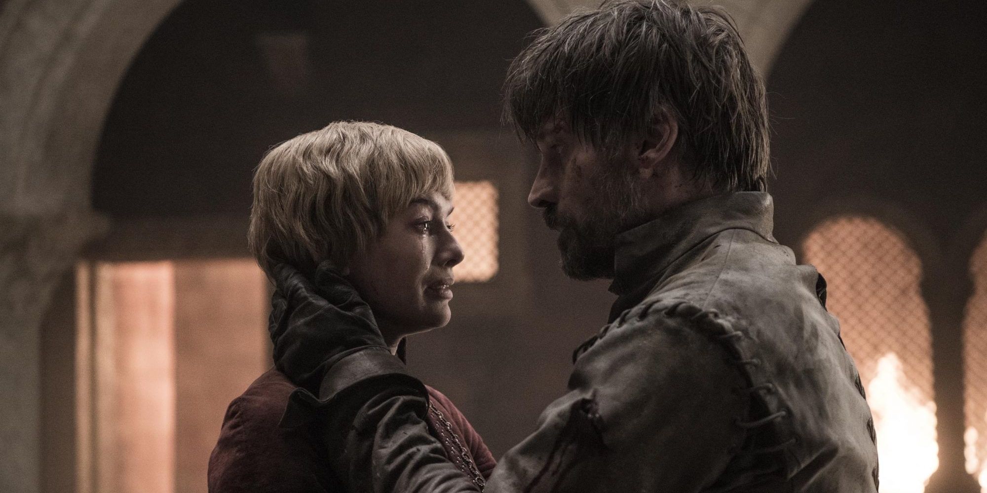 Jamie e Cersei prestes a morrer em Game of Thrones.