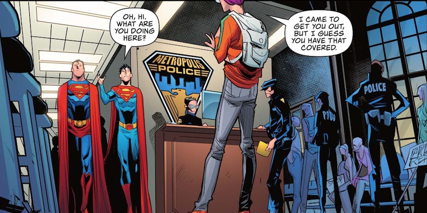 Jay Meets Superman and Jon at the Police Station