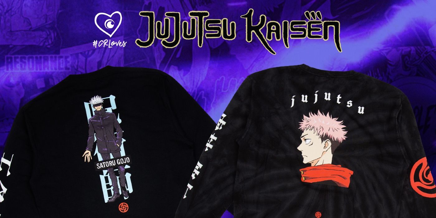 New shirts featuring Yuji Itadori and Satoru Gojo from Jujutsu Kaisen