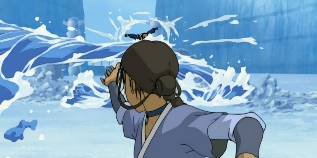 Katara waterbending against Poku - Avatar: The Last Airbender