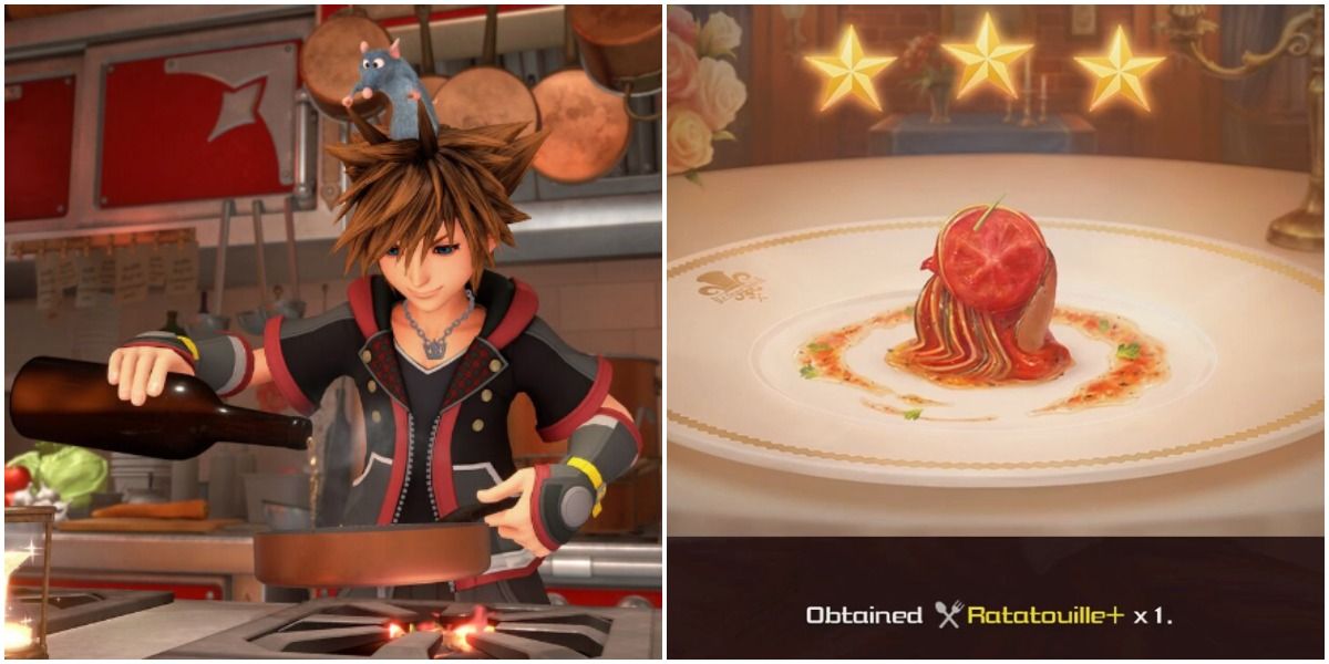 Sora and Remy Cooking Ratatouille in Kingdom Hearts III