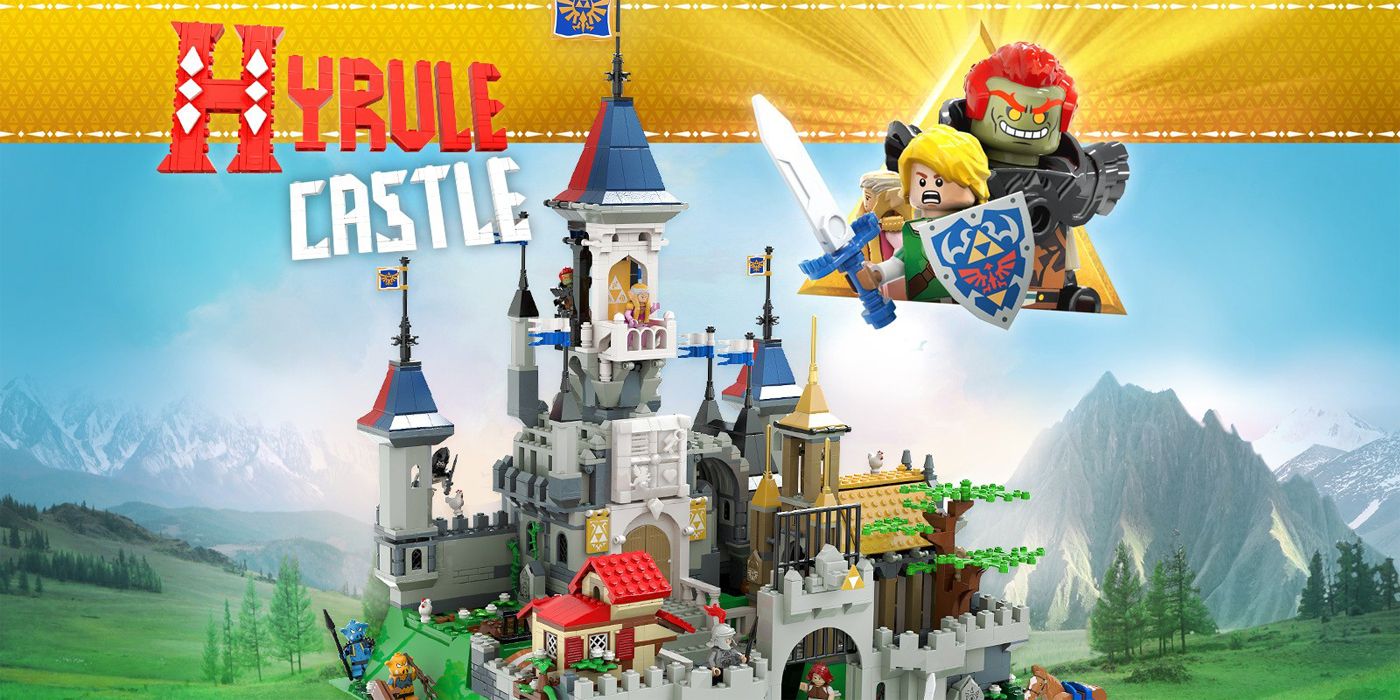 A LEGO version of Legend of Zelda's Hyrule Castle.