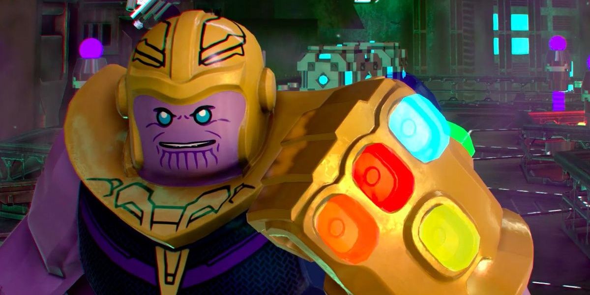 Lego Thanos Brandishing Infinity Gauntlet 