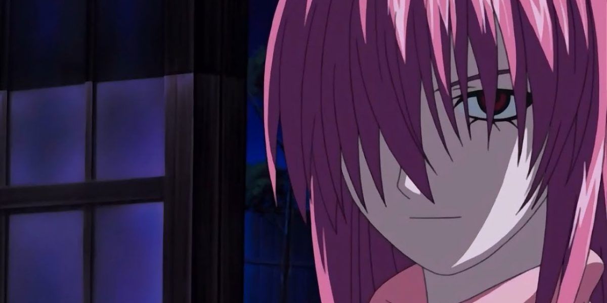 Lucy One Eye Covered Angry in Elfen Lied