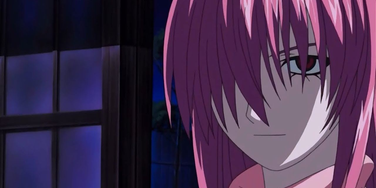 Lucy One Eye Covered Angry in Elfen Lied