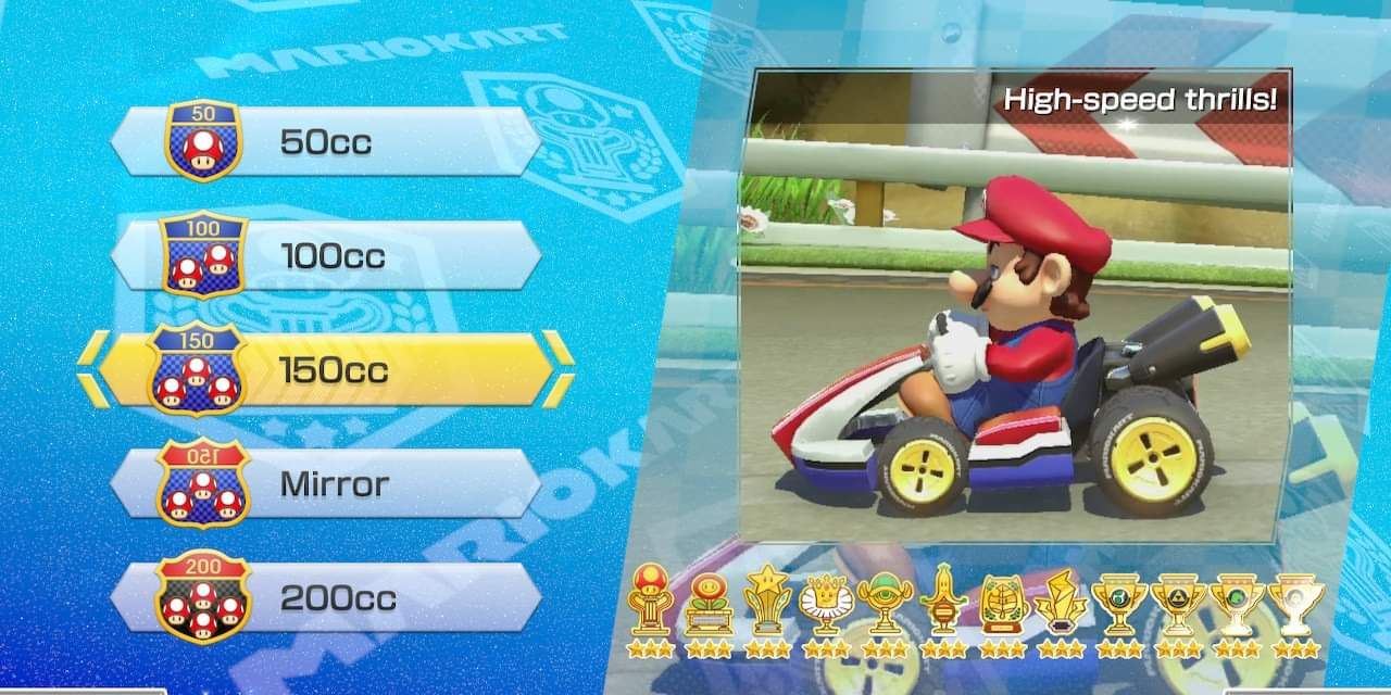 Fully completed 150cc in Mario Kart 8