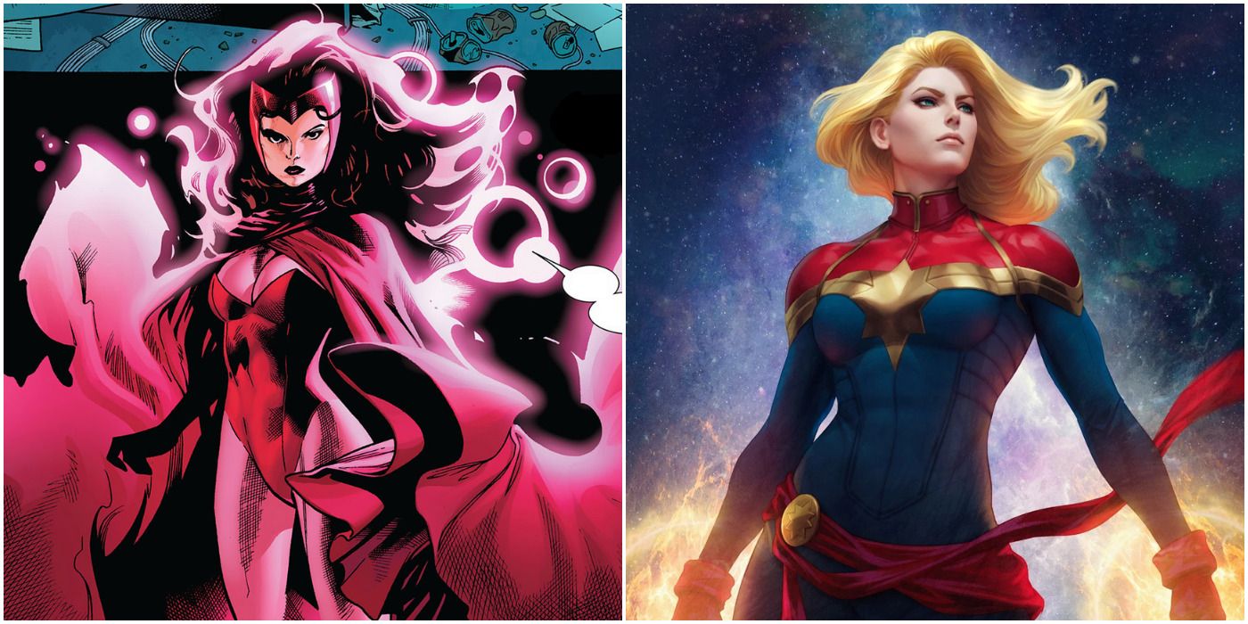 Scarlet Witch and Captain Marvel