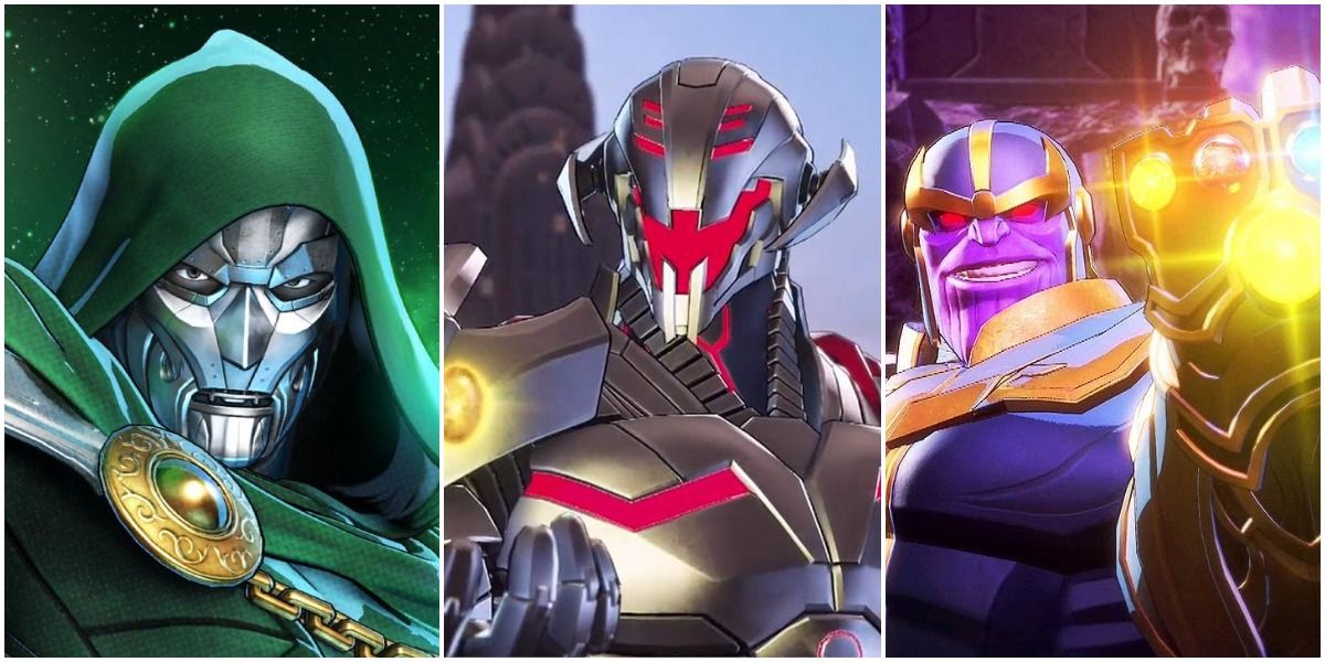 Doctor Doom, Ultron, and Thanos in Marvel Ultimate Alliance 3