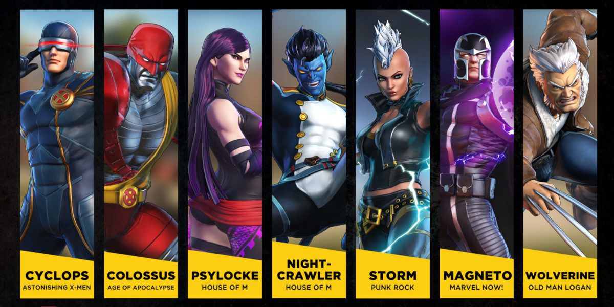 Unlockable Costumes for X-Men characters in Marvel Ultimate Alliance 3