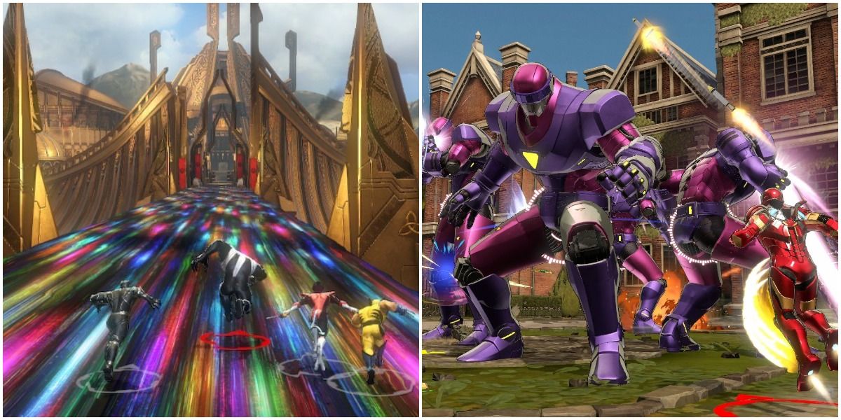 Asgard and Xavier Institute in Marvel Ultimate Alliance 3