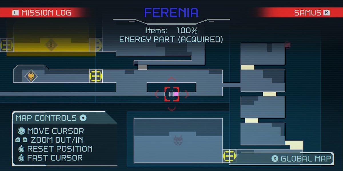 Metroid Dread Ferenia Energy Part 4 map location.