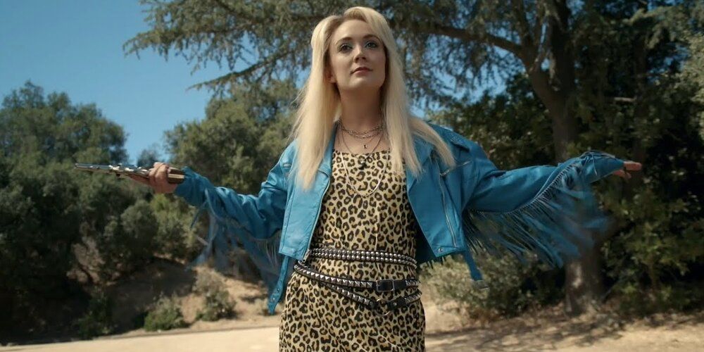 Billie Lourd as Montana Duke in bright clothes in American Horror Story
