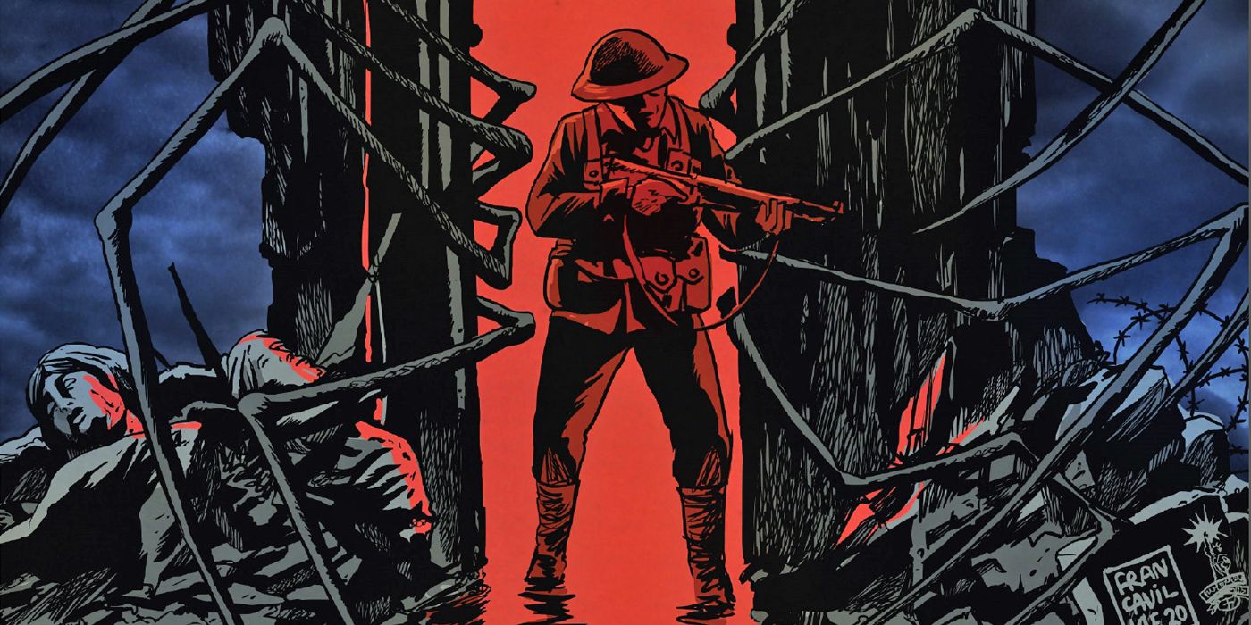 Comixology Original/Dark Horse Comics' Night of the Ghoul cover art with a soldier surrounded by spider legs
