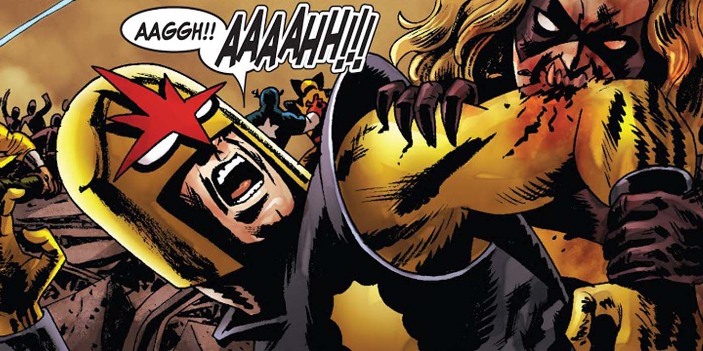 Nova Losing Against Carol Danvers Marvel Zombies