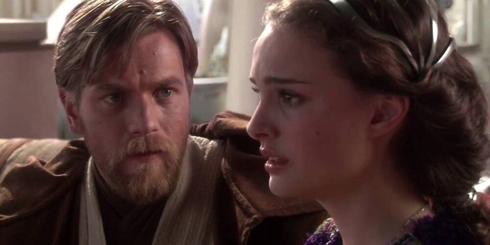 Padme lies and tells Obi-Wan she doesn't know where Anakin is in Revenge of the Sith