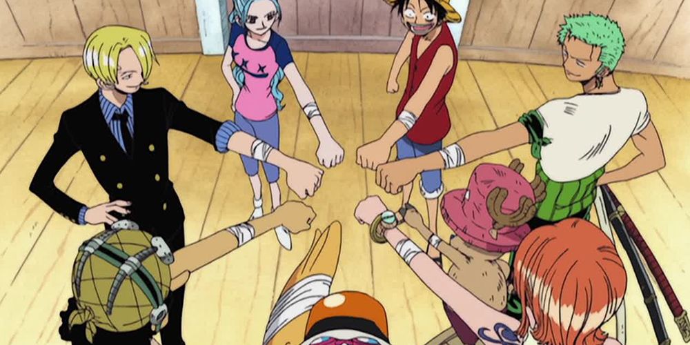 The main cast of characters from One Piece