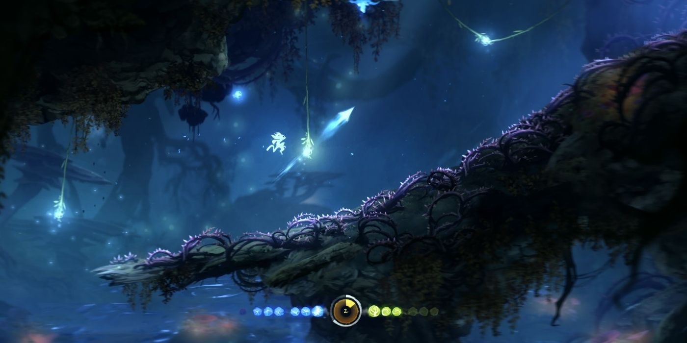 Gameplay in Ori and the Blind Forest.